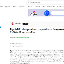 Espaa lidera las operaciones corporativas en Europa con cerca de 85.000 millones invertidos